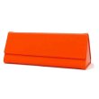画像2: 折りたたみハードメガネケース 三角型 オレンジ【めがねクロス付き】メール便発送 (2)